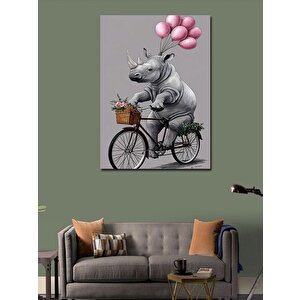 Kanvas Tablo Balonlu Gergedan 70x100 cm