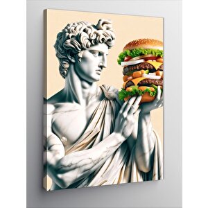 Kanvas Tablo Burger Heykeli 50x70 cm