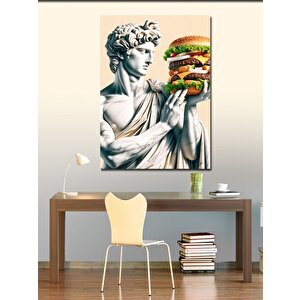 Kanvas Tablo Burger Heykeli 50x70 cm