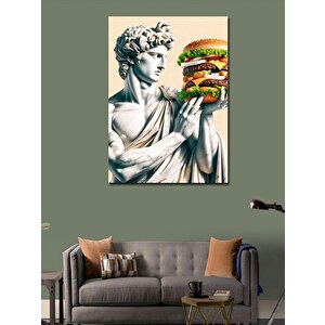 Kanvas Tablo Burger Heykeli 50x70 cm