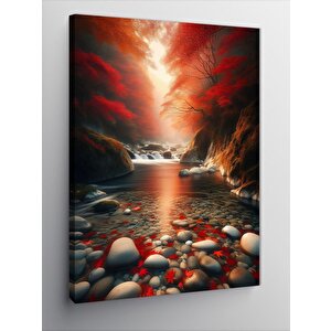 Kanvas Tablo Ormandaki  Dere 50x70 cm