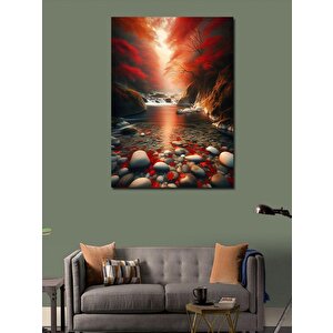 Kanvas Tablo Ormandaki  Dere 50x70 cm