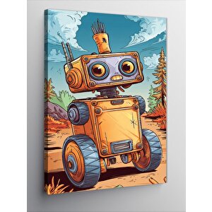 Kanvas Tablo Sevimli Robot 100x140 cm