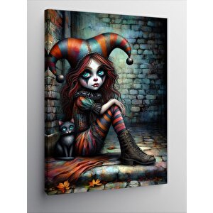 Kanvas Tablo Palyaço Joker 100x140 cm
