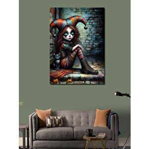 Kanvas Tablo Palyaço Joker 100x140 cm