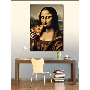 Kanvas Tablo Mona Lisa Pizza Yerken 50x70 cm