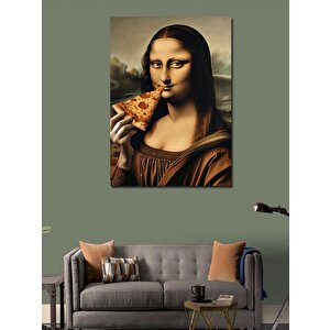 Kanvas Tablo Mona Lisa Pizza Yerken 50x70 cm