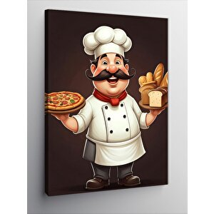 Kanvas Tablo Pizza Şefi 100x140 cm