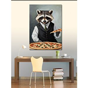Kanvas Tablo Pizza Rakunu 100x140 cm
