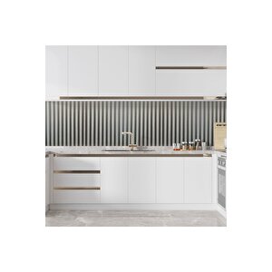 Sf 608 Gümüş Renkli Lambri Desenli Ahşap Görünümlü Yapışkanlı Folyo 53x200 cm