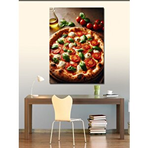 Kanvas Tablo Domatesli Pizza 50x70 cm