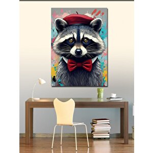 Kanvas Tablo Papyonlu Rakun 70x100 cm