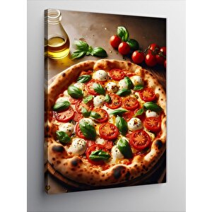 Kanvas Tablo Domatesli Pizza 100x140 cm
