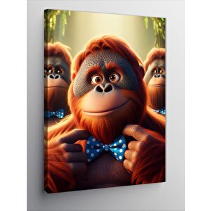 Kanvas Tablo Sevimli Orangutan 100x140 cm