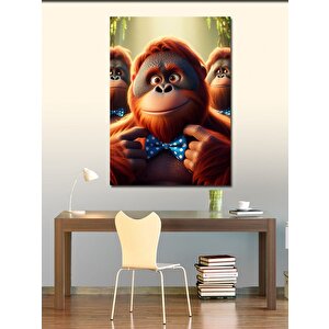 Kanvas Tablo Sevimli Orangutan 100x140 cm