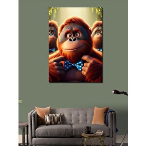 Kanvas Tablo Sevimli Orangutan 100x140 cm