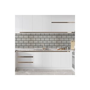 Sf 617 Koyu Gri Renkli Fayans Desenli Mutfak Tezgah Arası Yapışkanlı Folyo 53x300 cm