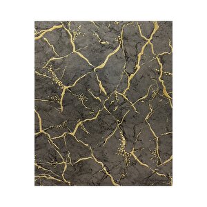 Sf 625 Koyu Antrasit Renkli Gold Damarlı Doğal Mermer Görünümlü Dolap Ve Tezgah Yapışkanlı Folyo 53x530 cm