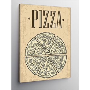 Kanvas Tablo Pizza Temalı 100x140 cm