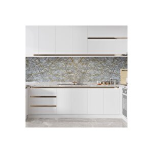 Sf 624 Gold Ve Bronz Damarlı Doğal Mermer Görünümlü Dolap Ve Tezgah Yapışkanlı Folyo 53x100 cm