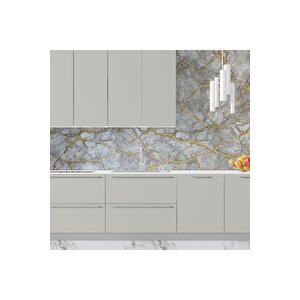 Sf 624 Gold Ve Bronz Damarlı Doğal Mermer Görünümlü Dolap Ve Tezgah Yapışkanlı Folyo 53x100 cm