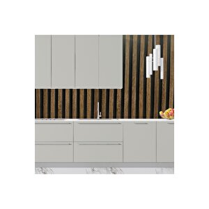 Sf 605 Koyu Ceviz Lambri Desenli Ahşap Görünümlü Yapışkanlı Folyo 53x100 cm