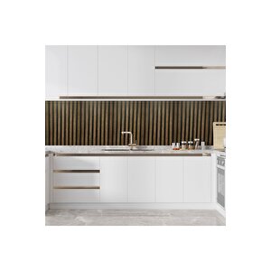 Sf 605 Koyu Ceviz Lambri Desenli Ahşap Görünümlü Yapışkanlı Folyo 53x100 cm