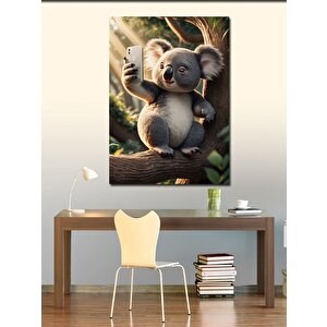 Kanvas Tablo Selfie Çeken Sevimli Koala 50x70 cm