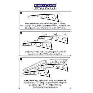 Metal Taşıyıcılı Kapı Üstü Pratik Sundurma 170x80 Cm Md1