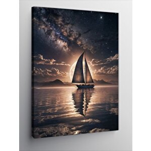 Kanvas Tablo Yelkenli Gece 50x70 cm