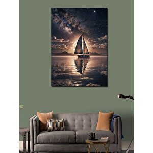 Kanvas Tablo Yelkenli Gece 70x100 cm