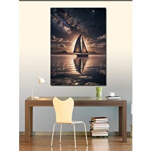 Kanvas Tablo Yelkenli Gece 100x140 cm