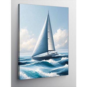 Kanvas Tablo Yelkenli Tekne 100x140 cm