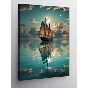 Kanvas Tablo Yelkenli Tekne 100x140 cm