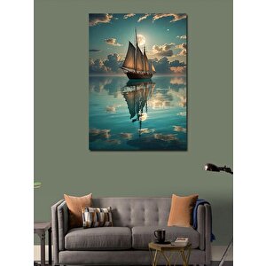 Kanvas Tablo Yelkenli Tekne 100x140 cm