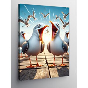 Kanvas Tablo Bağıran Martılar 50x70 cm