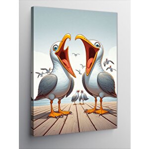 Kanvas Tablo Aşık Martılar 50x70 cm