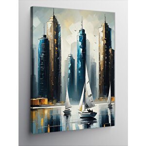 Kanvas Tablo Yelkenli Gökdelenler 70x100 cm