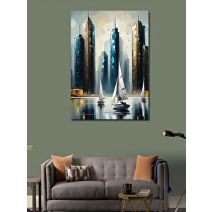Kanvas Tablo Yelkenli Gökdelenler 70x100 cm
