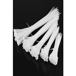 Şahnet 2,5*150  Kablo Bağı Beyaz - Cırt Kelepçe - Klips (100 Adet)