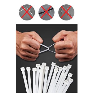 Şahnet 2,5*150  Kablo Bağı Beyaz - Cırt Kelepçe - Klips (100 Adet)