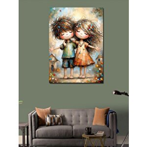 Kanvas Tablo İkiz Çocuklar 50x70 cm