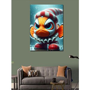 Kanvas Tablo Kızgın Balık 50x70 cm