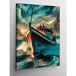 Kanvas Tablo Balıkçı Teknesi 50x70 cm