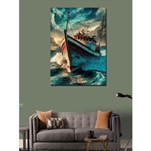 Kanvas Tablo Balıkçı Teknesi 50x70 cm