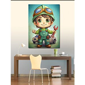 Kanvas Tablo Tamirci Çocuk 50x70 cm