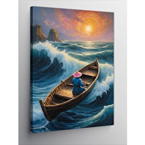 Kanvas Tablo Kano İçinde Balık Tutma 70x100 cm