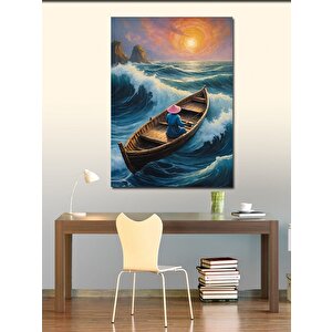 Kanvas Tablo Kano İçinde Balık Tutma 70x100 cm
