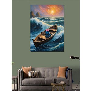 Kanvas Tablo Kano İçinde Balık Tutma 70x100 cm