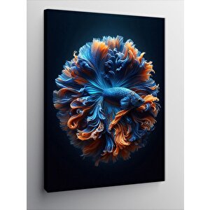 Kanvas Tablo Soyut Balık 50x70 cm